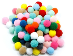 Mini Pompons coloridos - 2 cm