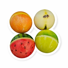 Kit com 5 bolinhas macias frutas - comprar online
