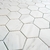 Revestimiento Malla Mármol Glass Hexagonal HEXAGLAR ARISTON WHITE 26x30 cm