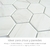 Revestimiento Malla Mármol Glass Hexagonal HEXAGLAR ARISTON WHITE 26x30 cm - comprar online