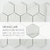 Revestimiento Malla Mármol Glass Hexagonal HEXAGLAR ARISTON WHITE 26x30 cm - tienda online