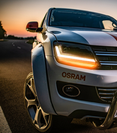 FAROL LEDRIVING FULL LED AMAROK BLACK- FAROL COMPLETO DA AMAROK (Máscara Negra) FULL LED + DRL OSRAM