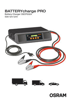 Carregador Profissional de Baterias 12V e 24V – 50A - Modelo OSCP5024