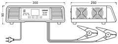 Imagem do Carregador Profissional de Baterias 12V e 24V – 100A - Modelo OSCP10024