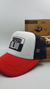 Gorra De Autor The Cap TRADE LINE Barcode Trucker Sublimado Blanco, Rojo y Negro