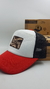 Gorra De Autor The Cap TRADE LINE Psicodelic B&N Trucker Sublimado Blanco, Rojo y Negro