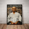 Quadro decorativo Jiu Jitsu Arte mestre Helio Gracie 42x29cm