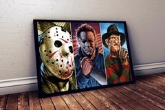 Quadro Decorativo Cinema Terror Jason Fred Leterface 42x29cm