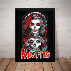 Quadro Banda Misfits Horror Punk Marilyn Monroe Arte 42x29cm
