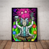 Incrivel quadro decorativo rick and morty psicodelico 42x29cm