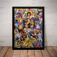 Quadro Artistico Hip Hop Masters Artistas Do Rap 42x29cm