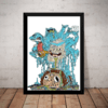 Quadro Arte decoração Geek Melty Bros Rick And Morty 42x29cm