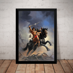 Quadro Pintura Ken Kelly Espada Selvagem De Conan 42x29cm