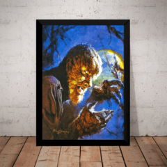 ilustração Basil Gogos Classic Horror Lobisomen Quadro 42x29