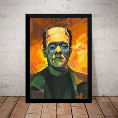 ilustração Basil Gogos decoração Frankenstein Quadro 42x29