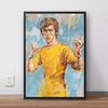 Quadro ilustração Bruce Lee Jeet Kune Do Kung Fu 42x29cm