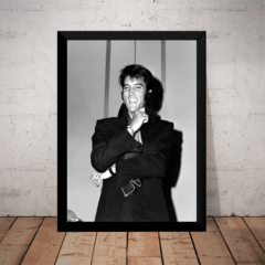 Quadro Fotografia decoração Foto Rara Elvis Presley 42x29cm