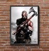 Quadro Decorativo Fantastica Kratos Brutal God Of War 42x29cm