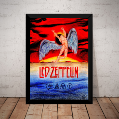 Quadro decoraçãoo Rock Classico Arte Led Zeppelin 42x29cm