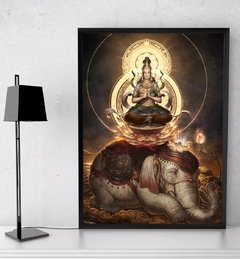 Quadro Decorativo Mitologia Hindu Rare Krishna Arte 42x29cm