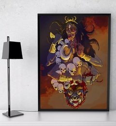 Quadro Decorativo Mitologia Hindu ilustração Kali 42x29cm