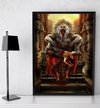 Quadro Decorativo Mitologia Hindu Arte Narasimha 42x29cm