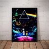 Quadro Incrivel Desenho Rick And Morty X Pink Floyd 42x29cm