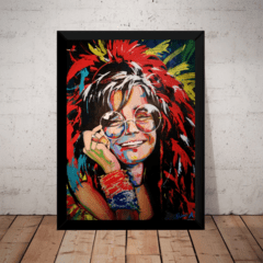 Quadro Rock N Roll Arte Janis Joplin Pintura Moderna 42x29cm