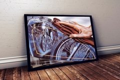 Quadro Arte Custon Daivid Mann Bares Motoclubes 42x29cm