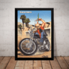 Quadro Arte Custon Daivid Mann Bar Motoclube decoração 42x29