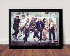 Lindo Quadro Fotografico Kpop Banda Bts 42x29cm