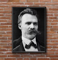 Quadro Fotografico Filosofia Friedrich Nietzsche 42x29cm