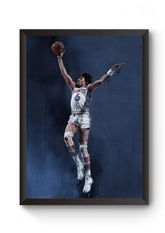 Quadro Arte NBA Sixers Poster Moldurado