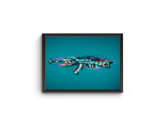 Quadro Decorativo Games Counter Strike Global Ofensive AK 47