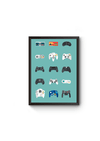 Quadro Decorativo Games Controles de Video Games