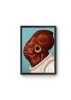 Quadro Decorativo Star Wars Ackbar A3 42 x 29,7