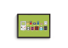 Quadro Decorativo Games Cronologia Game Boy