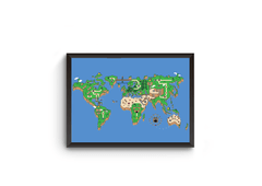 Quadro Decorativo Games Mapa Super Mario World