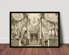 Quadro Decorativo ocultismo sabedoria maçonica 42x29cm