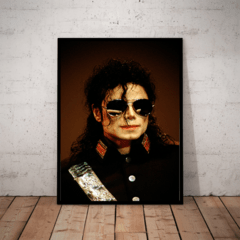 Quadro arte michael Jackson o rei do pop 42x29cm