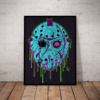 Quadro Decorativo terror arte atomica jason sexta feira 13 42x29cm