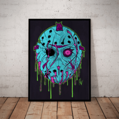 Quadro Decorativo terror arte atomica jason sexta feira 13 42x29cm