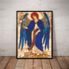 Incrivel quadro decorativo arte sacra ancanjo Gabriel 42x29cm