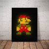 Lindo quadro decorativo minimalista Super mario 8 bits 42x29cm