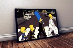 Lindo quadro decorativo arte Simpsons Beatles 42x29cm
