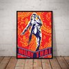 Quadro decorativo Retro desenho boxe tailandes Muay Thai 42x29cm