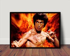 Quadro decorativo Retro Bruce Lee operação dragão 42x29cm