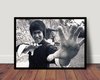Quadro decorativo fotografico kung fu Bruce Lee 42x29cm