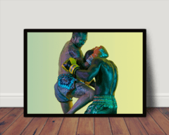 Quadro decorativo fotografico Muay thai clinch 42x29cm