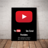 Quadro Cenario youtube placa 30.000 inscritos personalizada 42x29cm